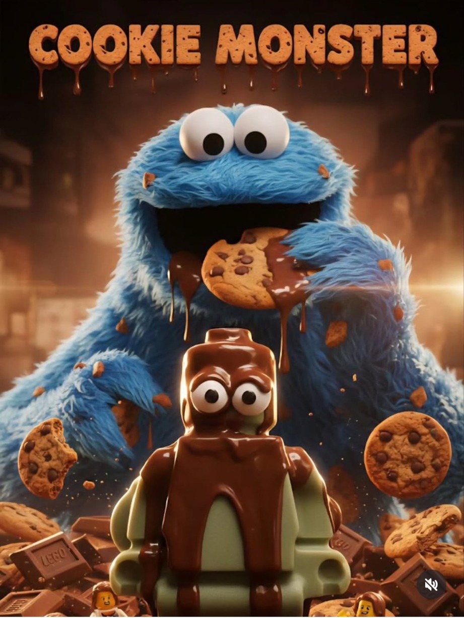 Cookie themed chocolate artwork